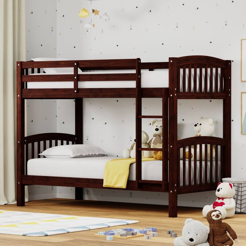 Arca Wood Twin Over Twin Bunk Bed