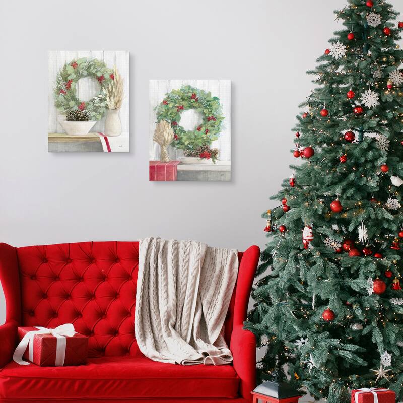 Natural Christmas I, Natural Christmas II Canvas Art Prints