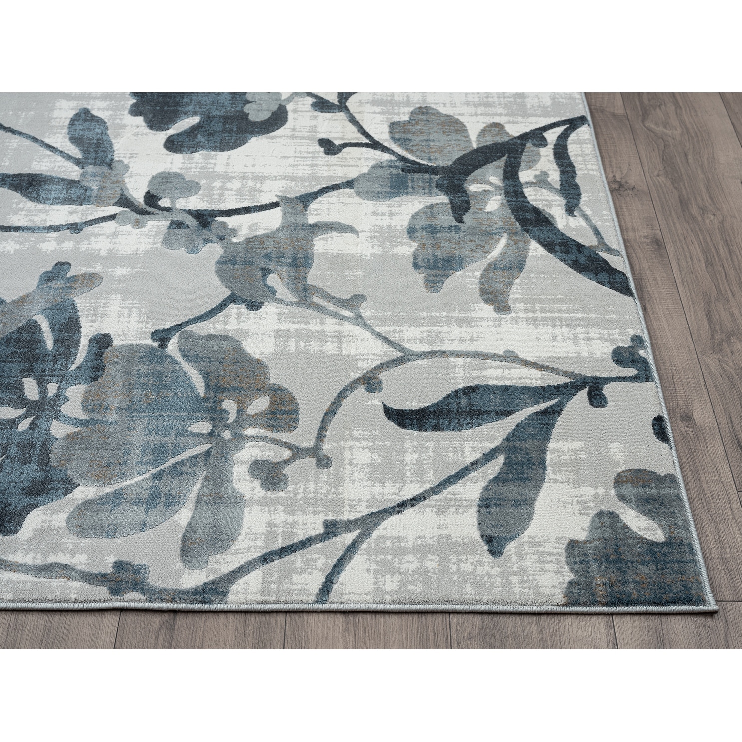 Abani Nova NOV180A Modern Grey and Blue Floral Area Rug 7'9 x 10'2 Abani Nova NOV180A Modern Grey and Blue Floral Area Rug 7'9 x 10'2
