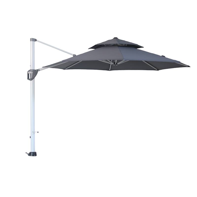 Clihome 11ft Patio Cantilever Octagonal Outdoor Umbrella With Umbrella Cover