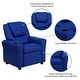 preview thumbnail 23 of 189, Contemporary Kids Recliner with Cup Holder and Headrest - 24"W x 21.5" - 36.5"D x 27"H