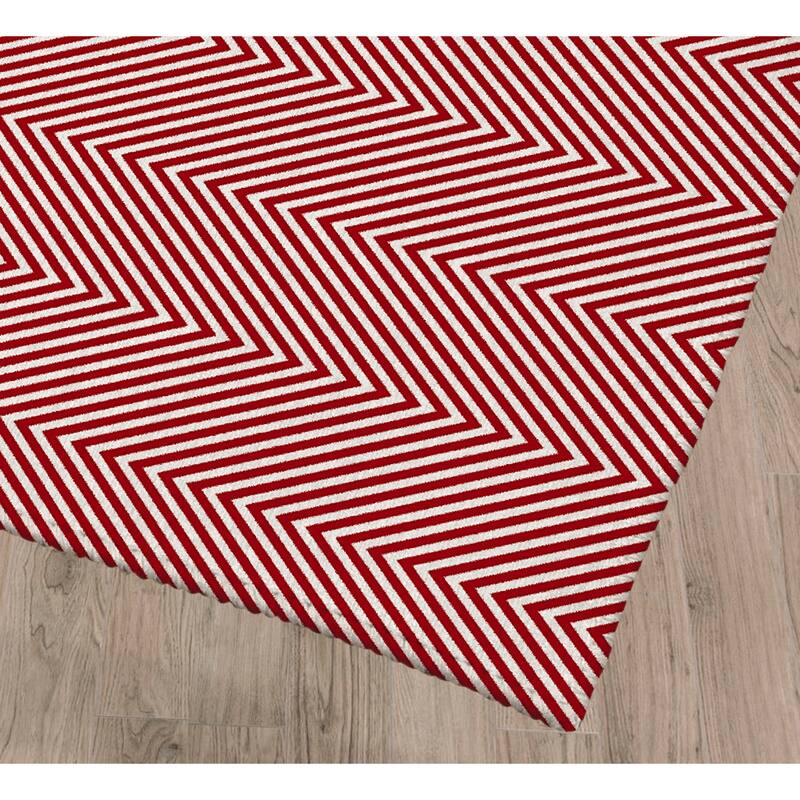 DEEP CHEVRON RED Kitchen Mat by Kavka Designs Bed Bath & Beyond