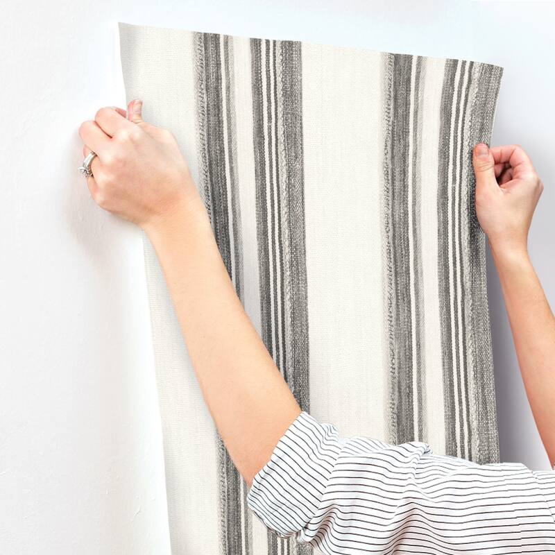 Loom Spun Charcoal Wallpaper