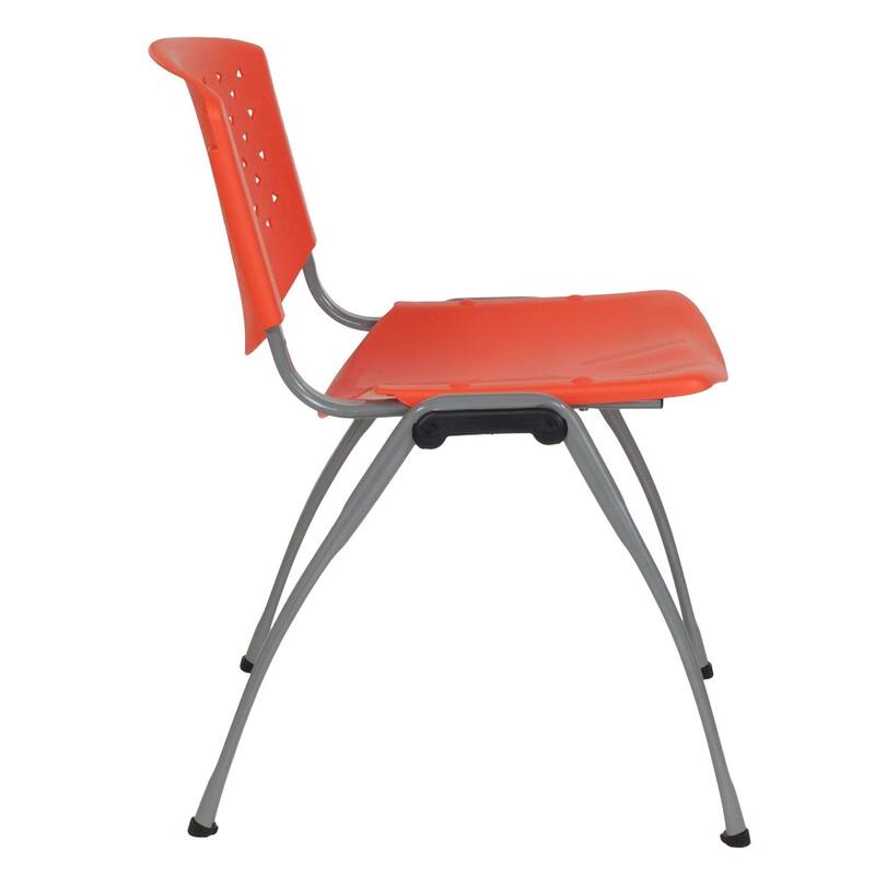 880 lb. Capacity Plastic Stack Chair with Powder Coated Frame