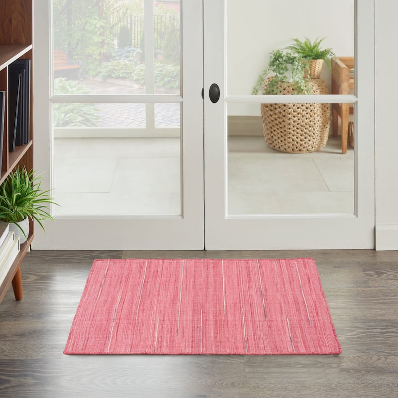 Nourison Interweave Indoor Solid Area Rug - 2' x 3' - Pink - Rectangle