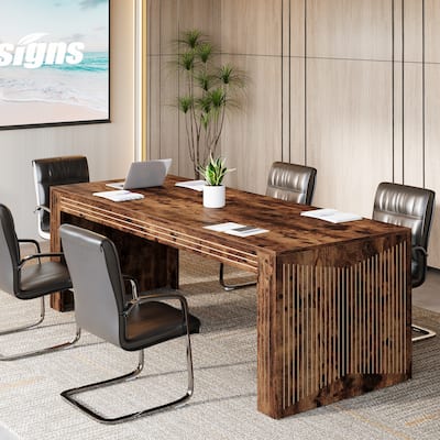 79-Inch Large Meeting Table for Office, Boardroom, Training Seminar