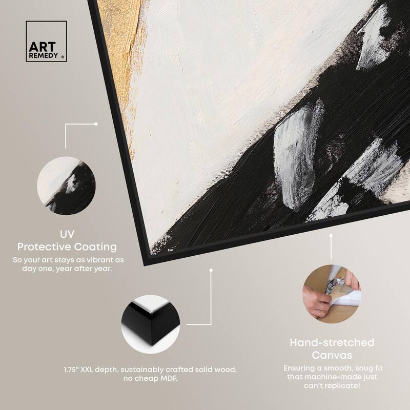Weight of Black I Canvas Set of 2 by Art Remedy