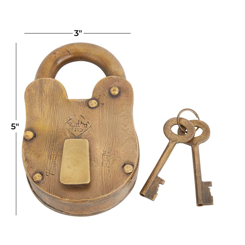 Brass Metal Eclectic Lock And Key
