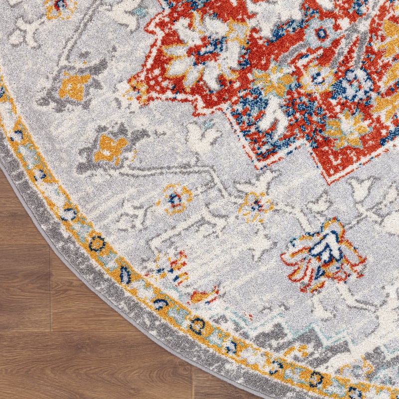 Nourison Passion Indoor only Grey Persian Area Rug