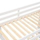 preview thumbnail 8 of 16, Twin Over Full Size Bunk Bed with Shelves and Storage, White