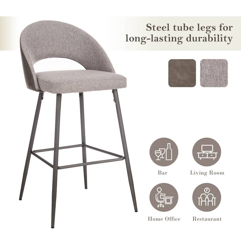 Glitzhome Set of 2 41"H Modern Tapered Leg Counter or High Bar Stools
