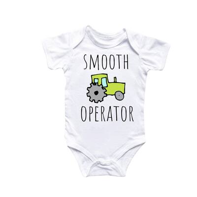 Farmer Farm Tractor Smooth - Baby Boy Girl Clothes Infant Bodysuit Funny Cute Newborn 9