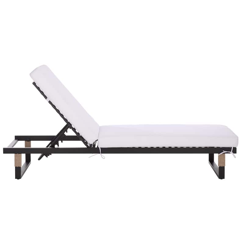 SAFAVIEH Outdoor Living Arman Lounger with Cushion - 79"W x 26"D x 15"H