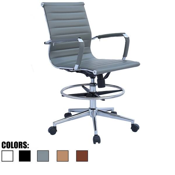Shop 2xhome Drafting Chair With Arms For Office Ribbed Counter