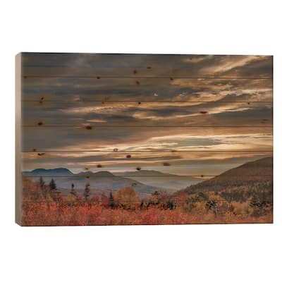 USA, New Hampshire, White Mountains, Sunrise from overlook Print On Wood by Ann Collins - Multi-Color