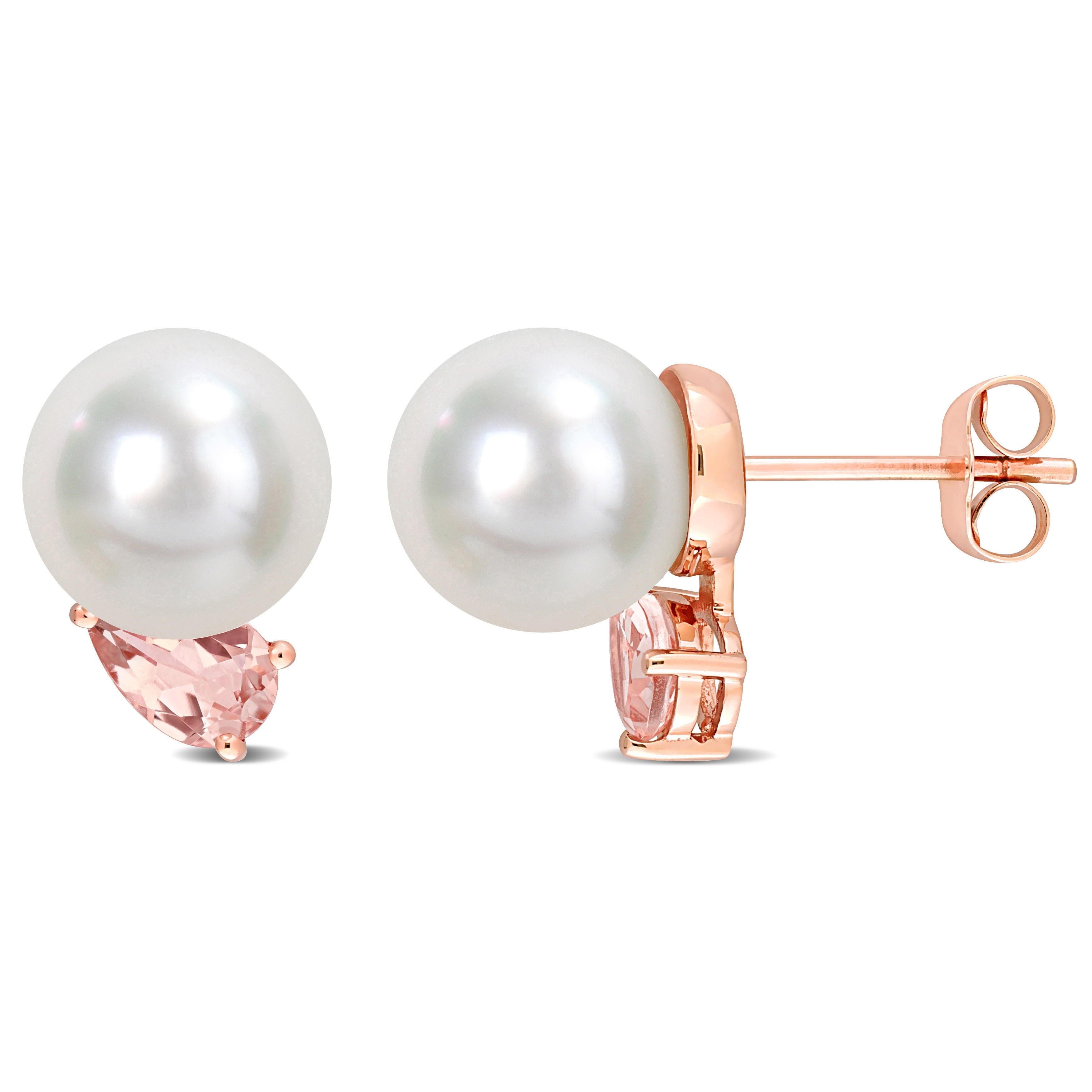 Miadora 8-9mm South Sea Cultured Pearl and 4/5 CT TGW Morganite
