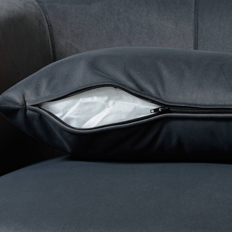 KINWELL 34" Wide Velvet Upholstered Swivel Accent Chair with Toss Pillow