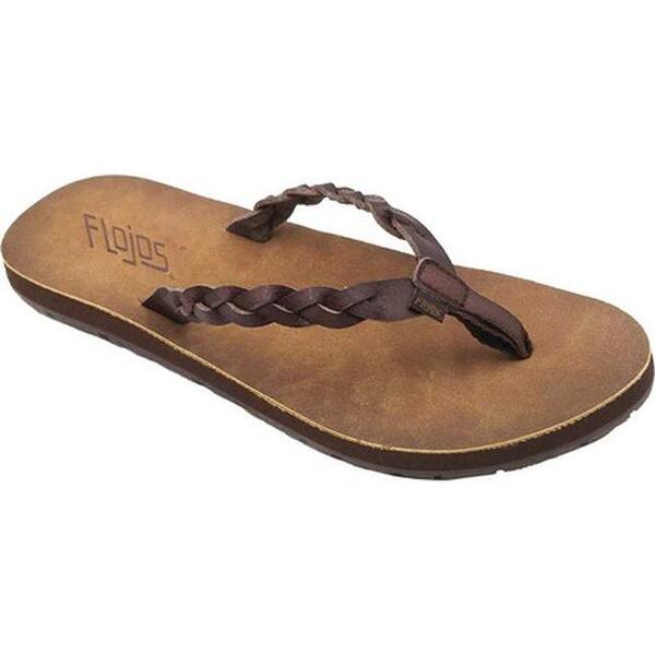 Shop Flojos Women S Navida Braided Thong Sandal Brown Tan Faux