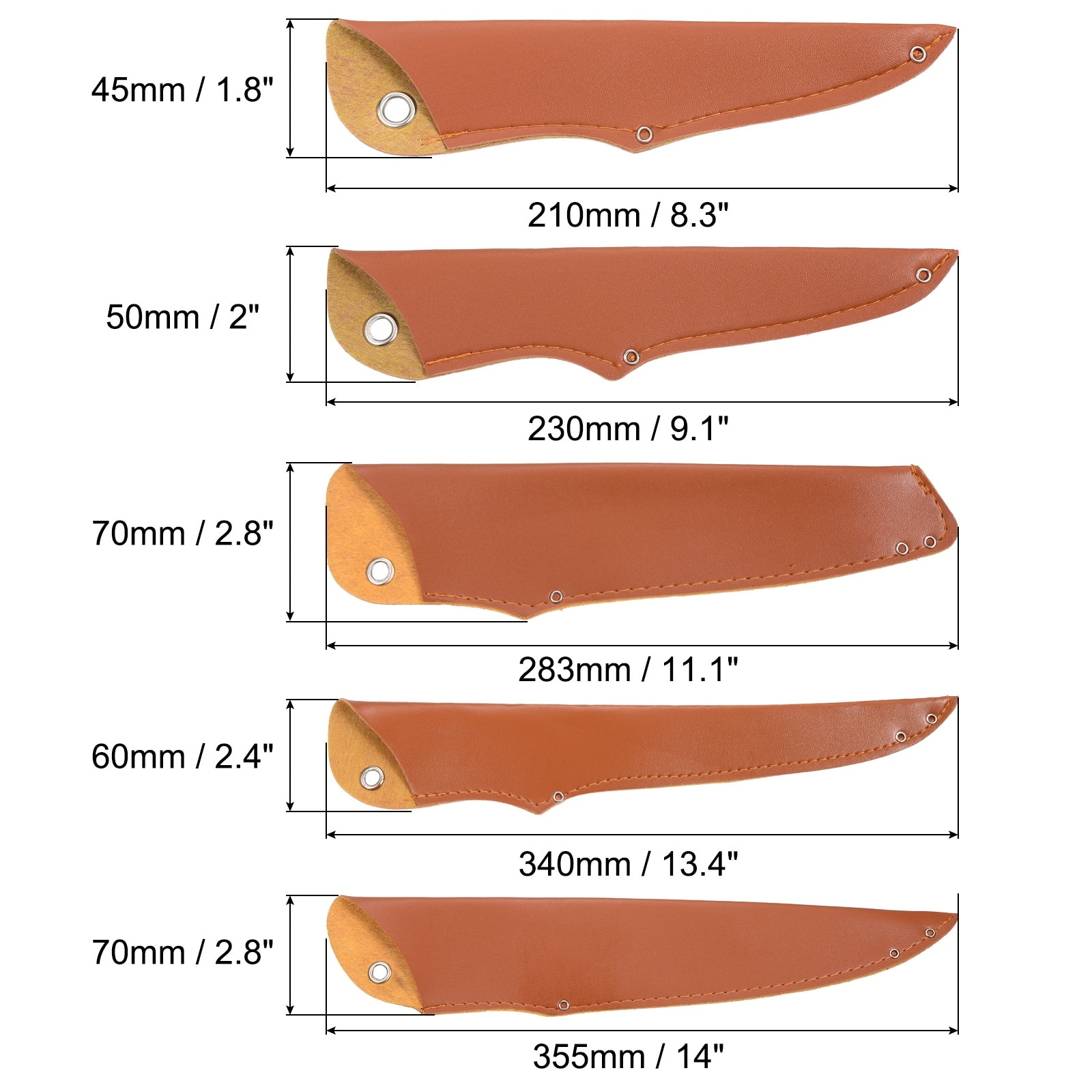 PU Leather Chef Knife Sheath, Knife Cover Sleeves for Kitchen, Brown - On  Sale - Bed Bath & Beyond - 37922215