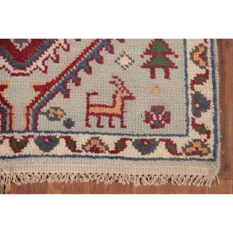 Tribal Kazak Oriental Runner Rug Handmade Wool Carpet - 2'7"x 7'9"