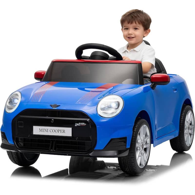 12V Ride on Car for Kids with Remote Control, Licensed BMW Electric Car, Black - Blue