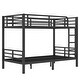 preview thumbnail 10 of 8, Metal Twin XL over Twin XL Bunk Bed for Teens and Adults,Space-Saving/Noise Reduced/No Box Spring Needed, Black