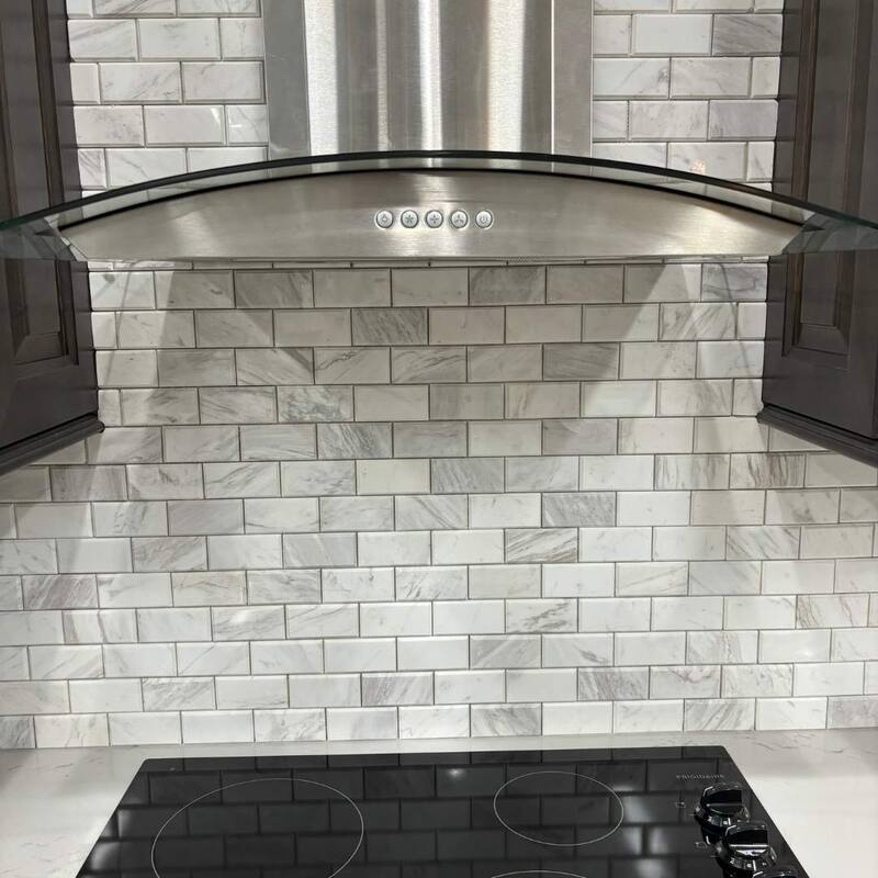 Santorini Beveled 2in x 4in Brick Marble Backsplash Wall Tile