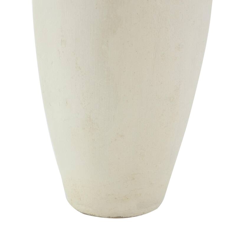 Paper Mache Abstract Curved Decorative Vase with Handle - Beige - Roche River Decor