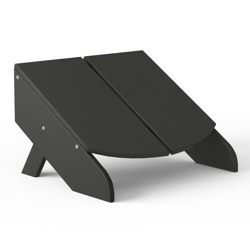 Coastin Modern Poly Adirondack Chair With Ottoman (Set of 2)