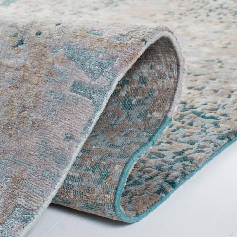 SAFAVIEH Hand-Knotted Centennial Gislene Modern Abstract Silk & Wool