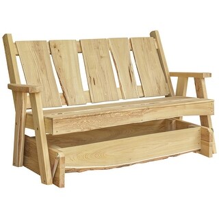 Live Edge Locust Wood 5' Timberland Glider Bench