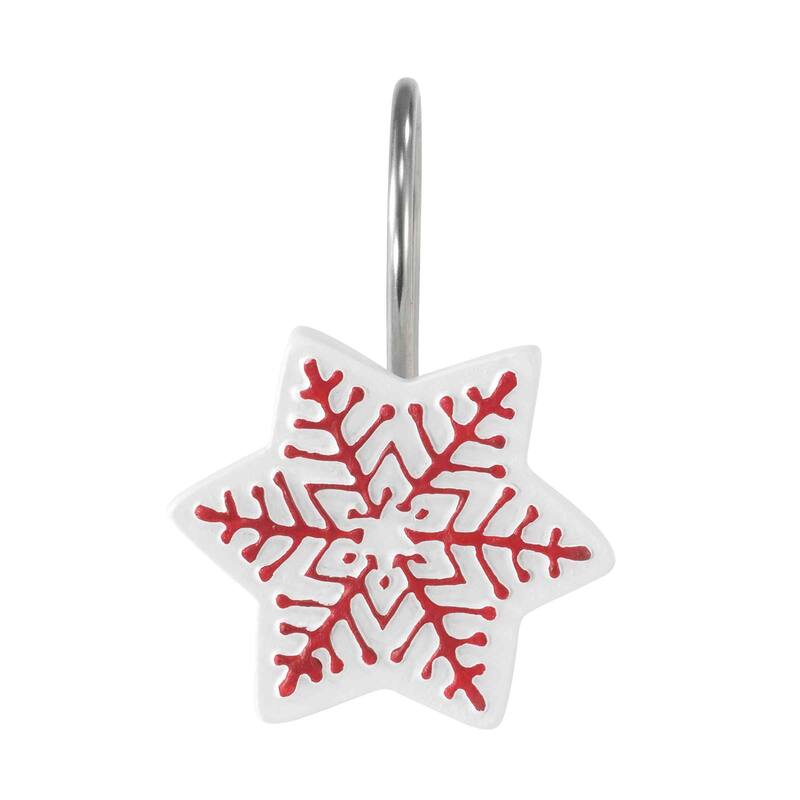 Avanti Linens Sparkle Shower Hooks - White