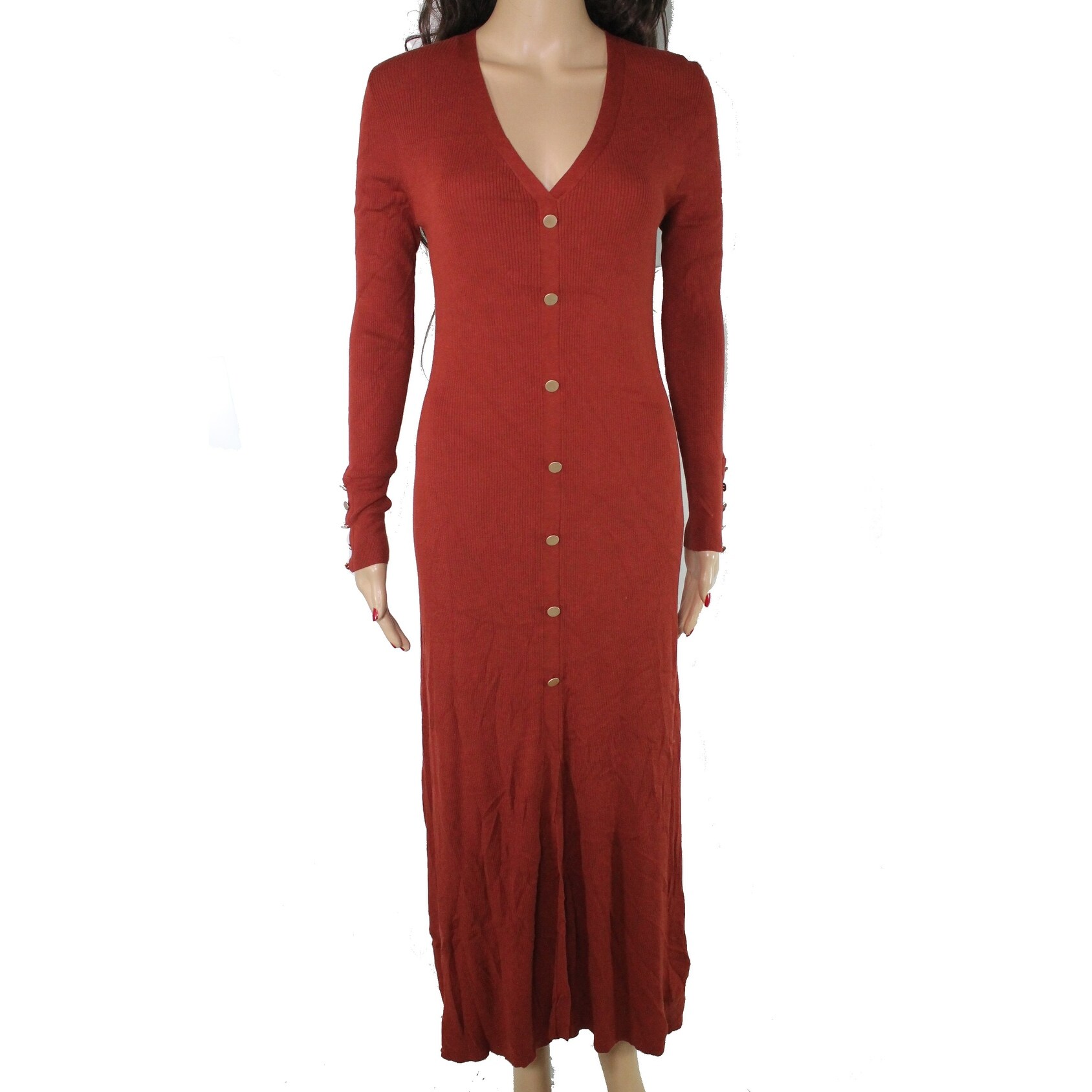 rust velvet maxi dress