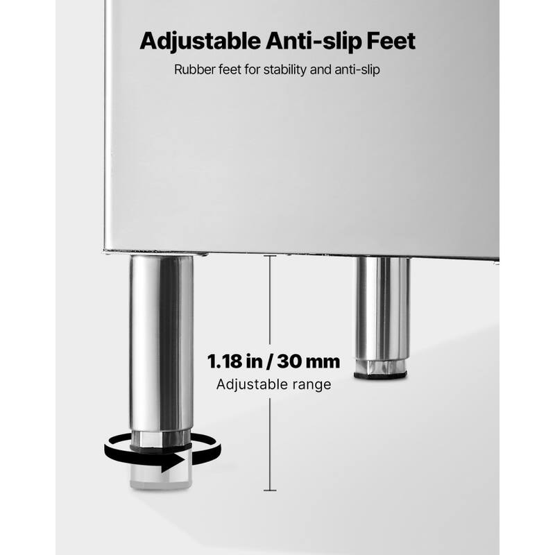 Silver-Black Stainless Steel Commercial Ice Maker Storage Bin 300lbs with Gravity Drainage and Insulated Casing