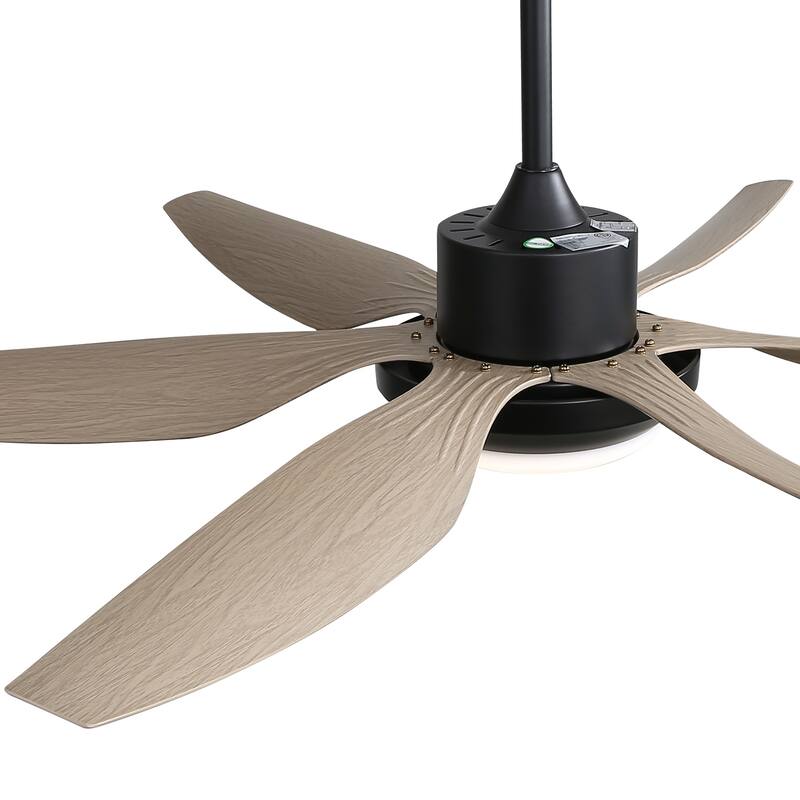 54-inch Indoor Modern Ceiling Fan with Light and Remote, LED Dimmable, 6 ABS Blades