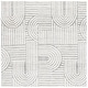 preview thumbnail 5 of 38, SAFAVIEH Audrey Sashka Mid-Century Modern Rug 6' Square - Grey/Ivory - Square