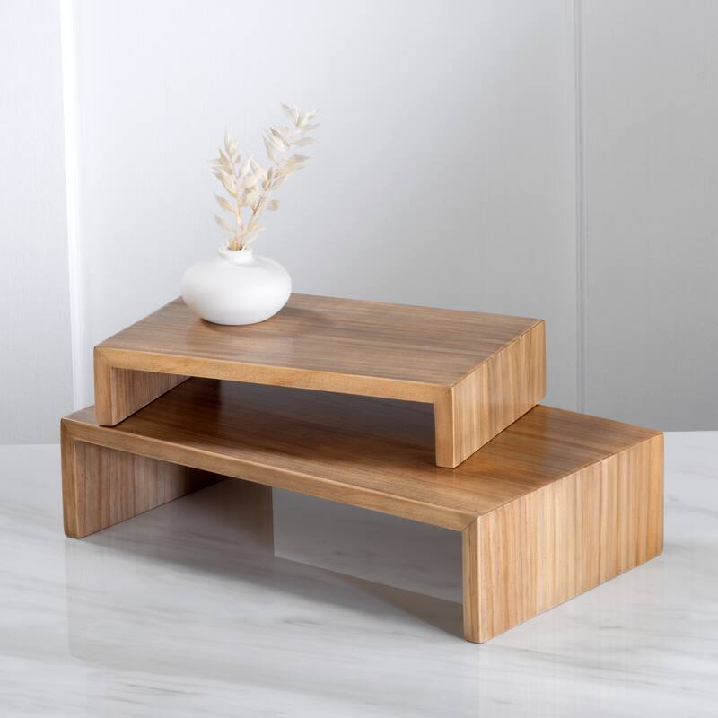 Rectangle Wood Risers - Set of 2