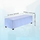 preview thumbnail 44 of 55, Stretch Foot Stool Cover Rectangular Square Foot Stool Slipcover Sky Blue - 39.76"-50"