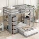 preview thumbnail 3 of 6, Twin over Twin Bed with Drawers and Shelves,Clean-lined Guard Rails, and a Built-in Ladder.