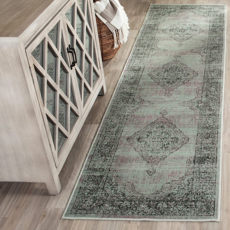 SAFAVIEH Vintage Distressed Boho Caliopa Oriental Area Rug - 2'2" x 8' Runner - Light Blue - Runner