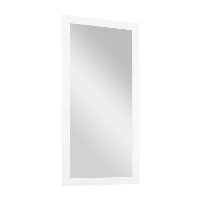 White Wooden Room Wall Mirror