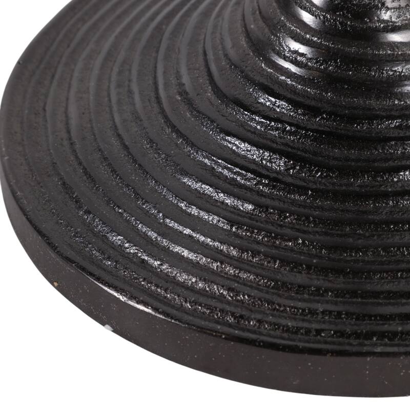 Metal and Stone Accent Table with Aluminum Base - Modern Stylish Side Table for Home Decor