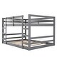 preview thumbnail 27 of 34, Multi-Functional Bunk Bed with 2 Built-in Ladder, Solid Wood Bed Frame, Low Bunk Beds with Safety Guardrail for Kids Boys Girls