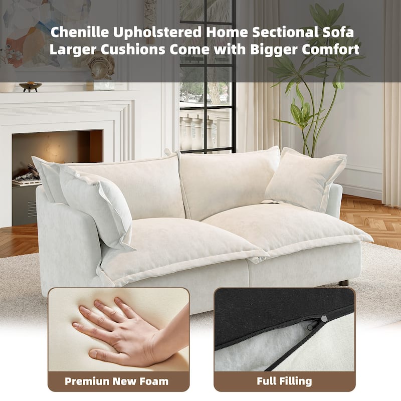 Cloud Chenille Upholstered Modular Sectional Sofa