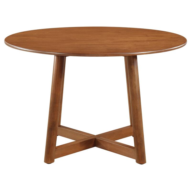 Dinah Round 47-inch Solid Wood Dining Table Walnut