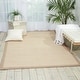 preview thumbnail 2 of 6, Nourison Sisal Soft Modern Solid Cream Bordered Area Rug 5' x 8' - Beige