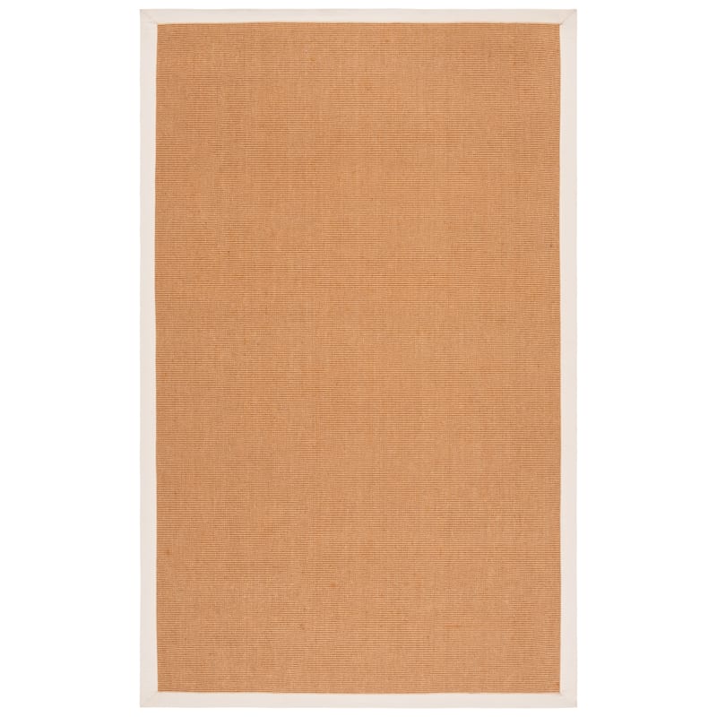 SAFAVIEH Handmade Natural Fiber Cati Flat Weave Jute Rug - Natural/Ivory - 5' x 8'