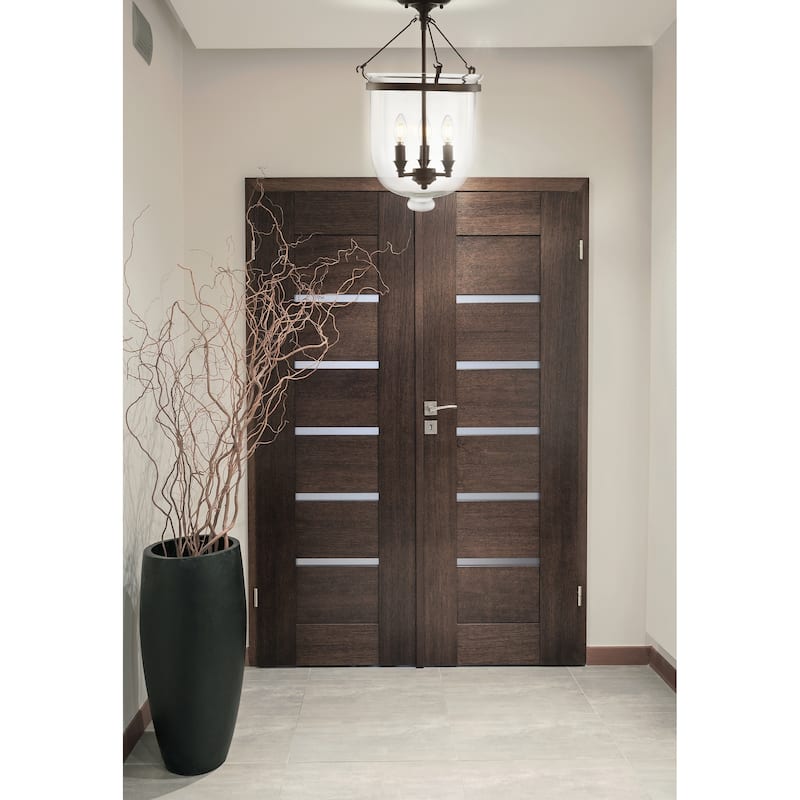 JONATHAN Y Sylvain 14.5" Metal/Glass LED Semi-Flush Mount, Oil Rubbed Bronze