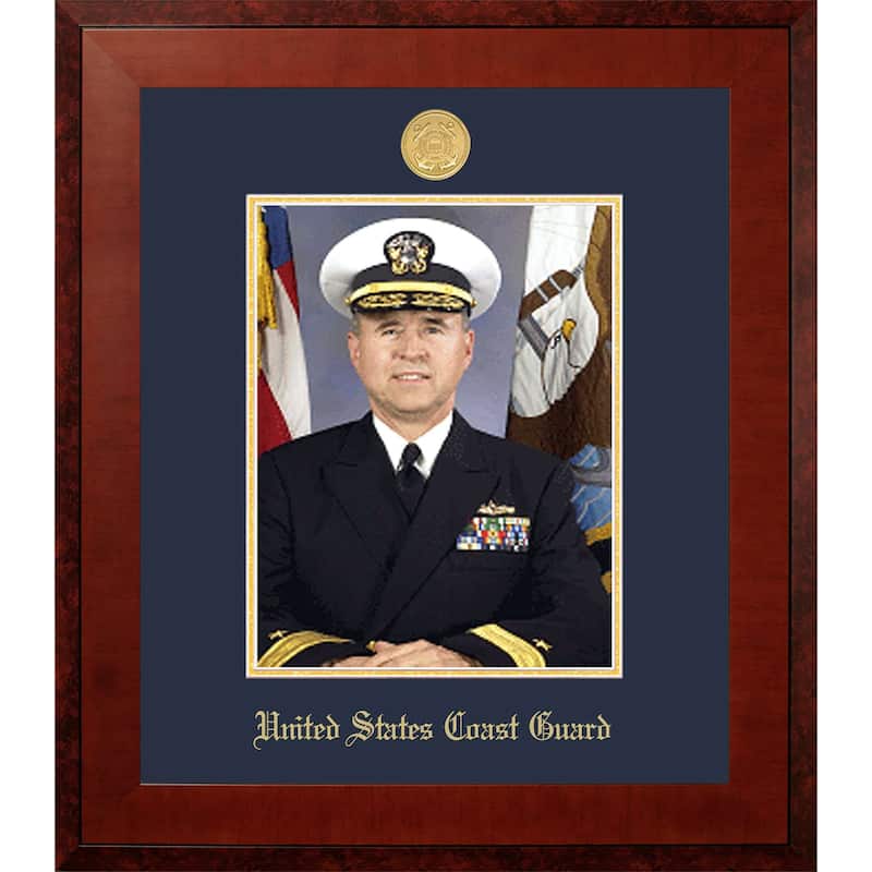 Patriot Frames Coast Guard 8x10 Portrait Honors Frame with Gold Medallion
