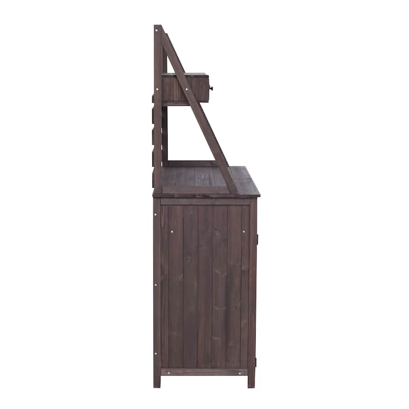 Christopher Knight Home- Isabella Outdoor Fir Wood Potting Bench
